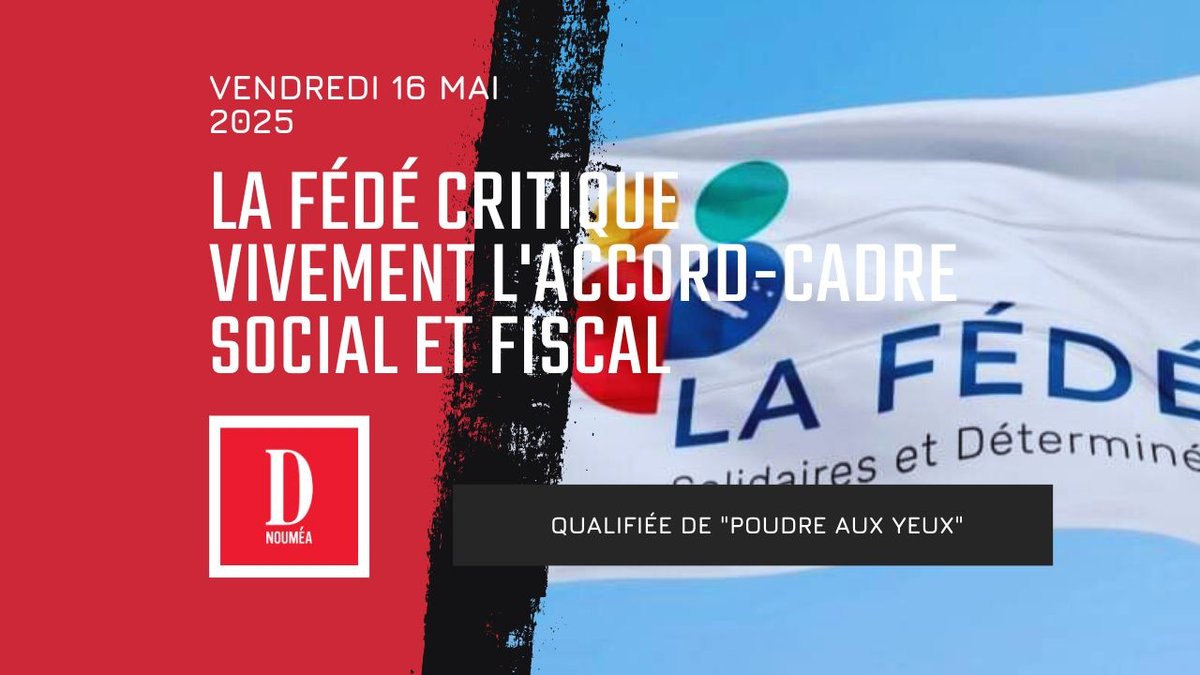 La Fédé critique vivement l’accord-cadre social et fiscal