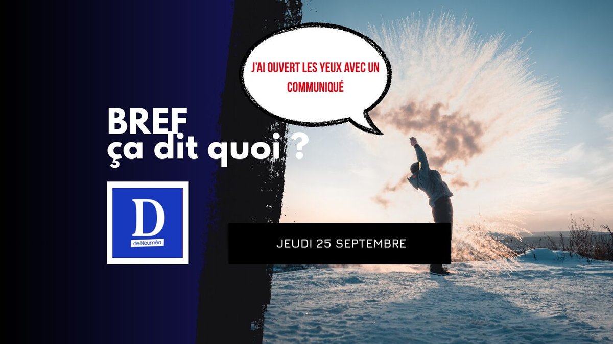 J’ai ouvert les yeux avec un communiqué