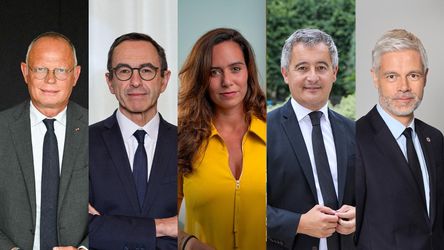 Édouard Philippe, Bruno Retailleau, Sarah Knafo, Gérald Darmanin et Laurent Wauquiez.