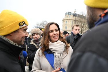 Sarah Knafo à la manifestation des agriculteurs à Paris, le 8 janvier 2026.