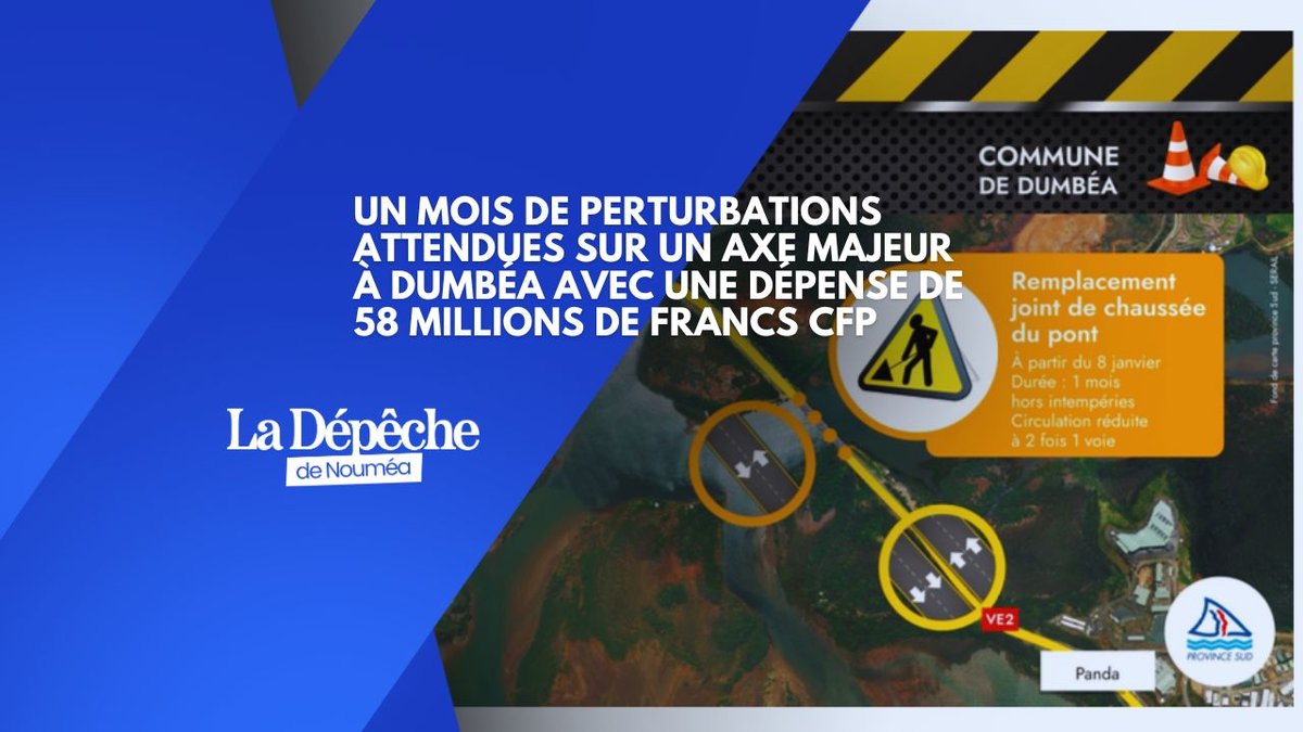 Pont de Dumbéa : un chantier stratégique sur la voie express VE2