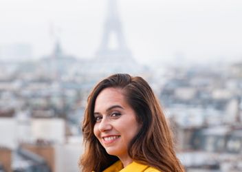 La candidate Sarah Knafo.