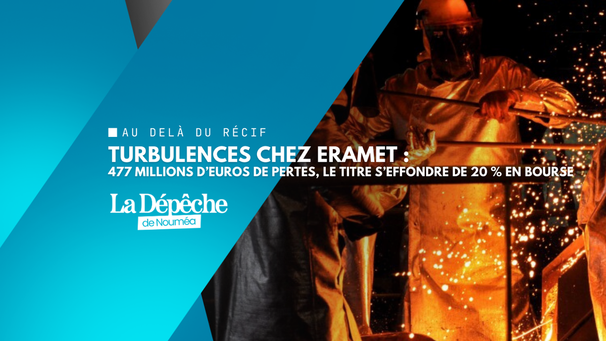 Eramet chute de 20 % en Bourse après 477 millions d’euros de pertes