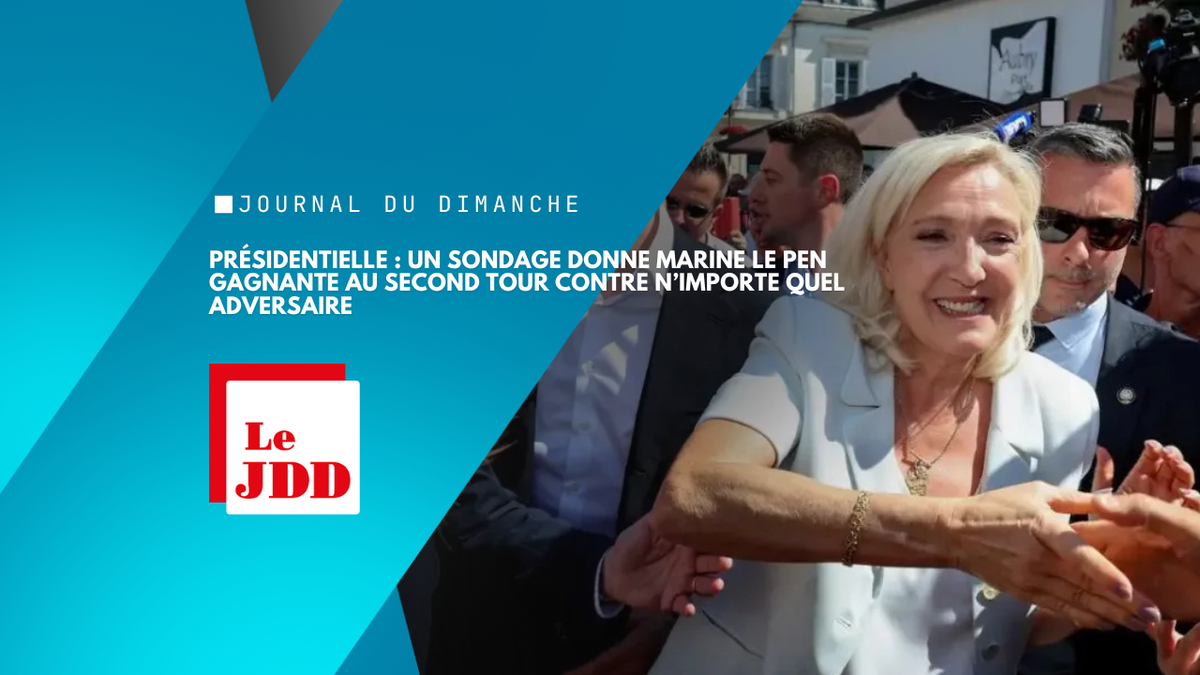 Présidentielle : un sondage donne Marine Le Pen gagnante au second tour contre n’importe quel adversaire