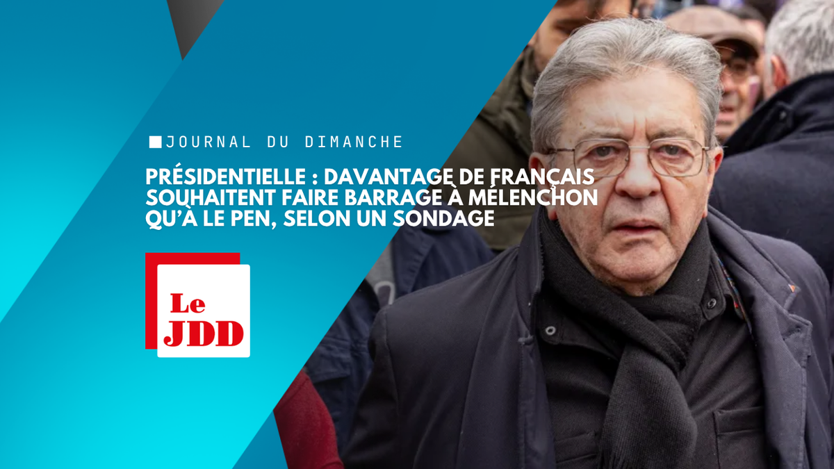 Présidentielle : davantage de Français souhaitent faire barrage à Mélenchon qu’à Le Pen, selon un sondage