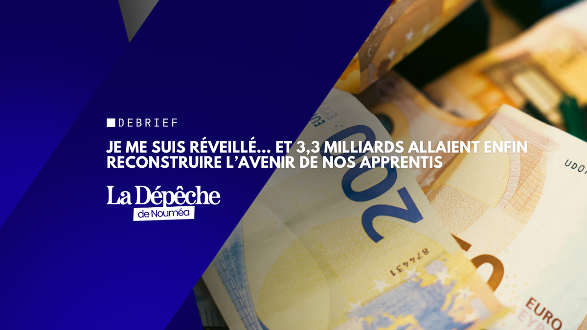Je me suis réveillé… et 3,3 milliards allaient enfin reconstruire l’avenir de nos apprentis
