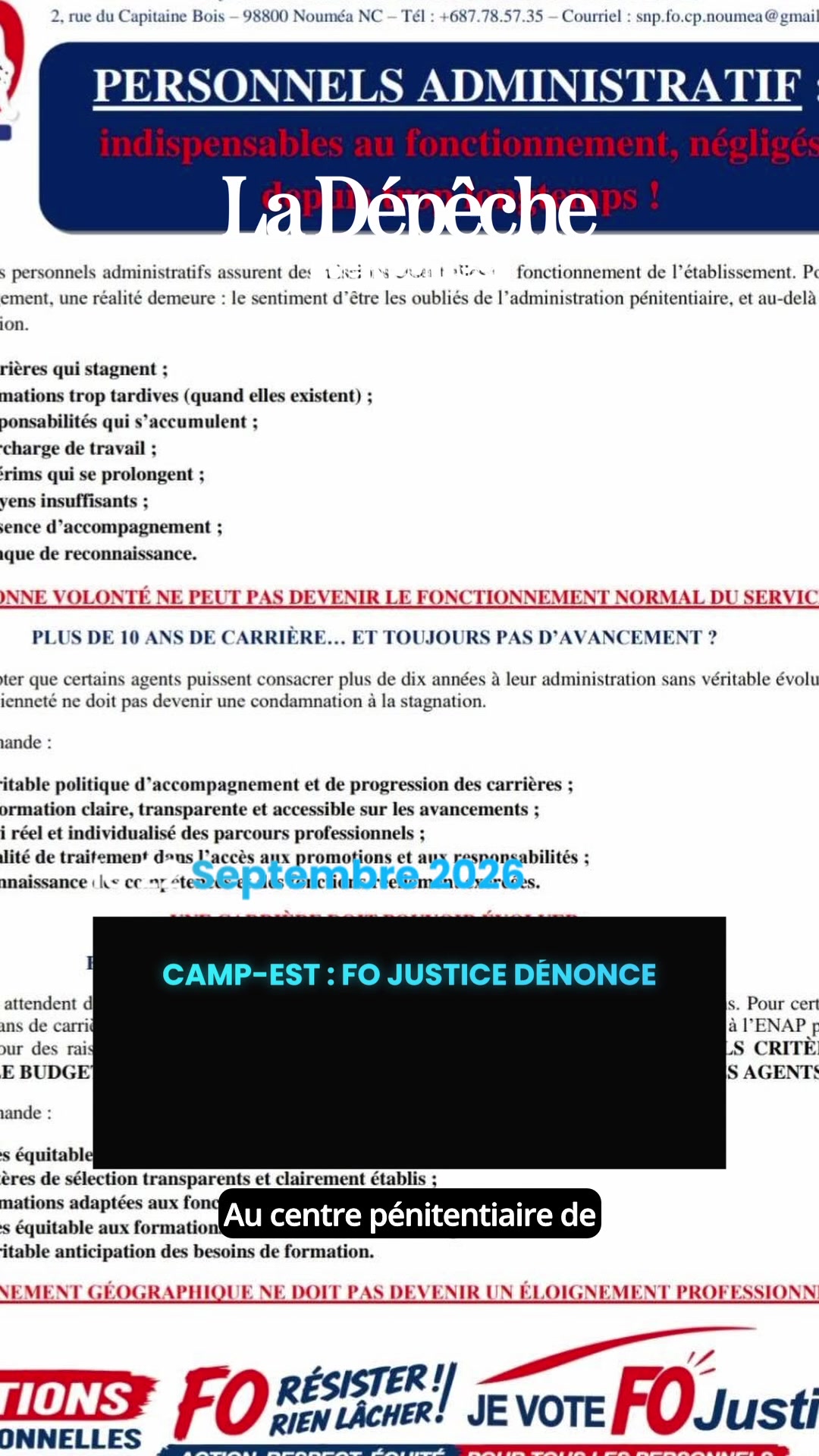 10 ans de service et toujours aucune promotion : au Camp-Est, le personnel administratif dit stop au silence 😤      📎 Lien en bio