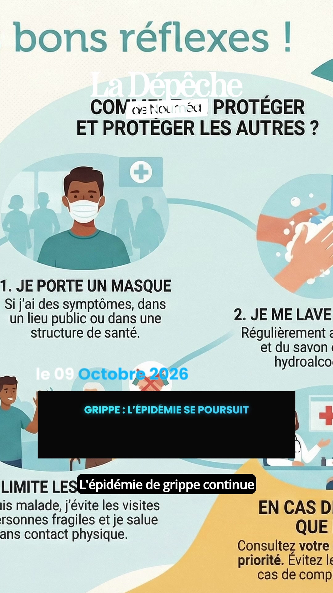 La grippe ne prend pas de vacances : face aux hôpitaux sous tension, la DASS appelle à la vigilance avant les départs !      📎 Lien en bio