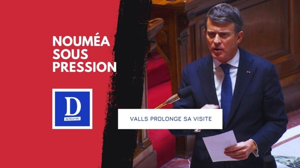 Valls au pas de course en Nouvelle-Calédonie