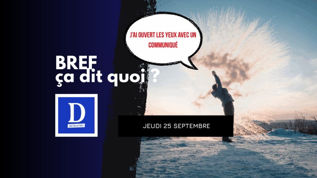 J’ai ouvert les yeux avec un communiqué