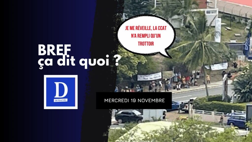 Je me réveille, la CCAT n’a rempli qu’un trottoir